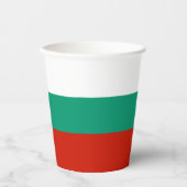 Bulgarien-Flagge Pappbecher (Vorderseite)