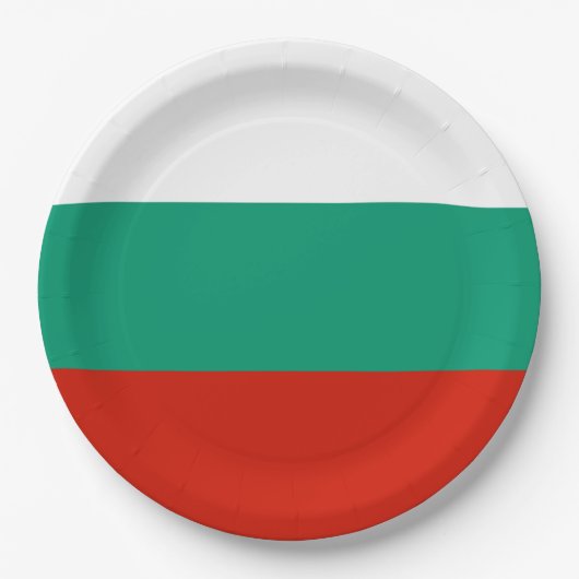 Bulgarien-Flagge Pappteller (Vorderseite)