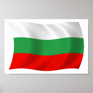 Bulgarien Flagge Poster Druck