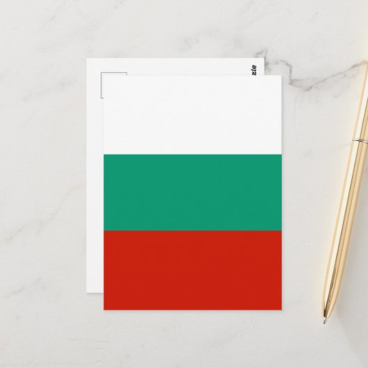 Bulgarien-Flagge Postkarte (Vorderseite/Rückseite Beispiel)