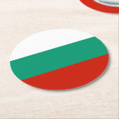 Bulgarien-Flagge Runder Pappuntersetzer (Angewinkelt)