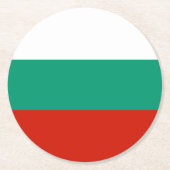 Bulgarien-Flagge Runder Pappuntersetzer (Vorderseite)
