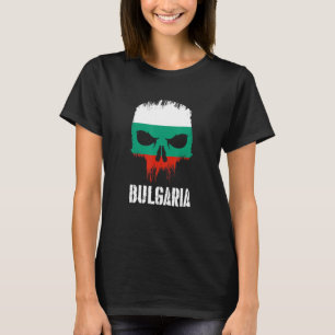 Bulgarien-Flagge-Totenkopf bulgarischer Stolz patr T-Shirt