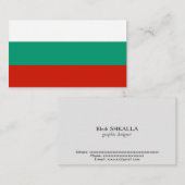 Bulgarien-Flagge Visitenkarte (Vorne/Hinten)