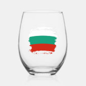 Bulgarien-Flagge Weinglas Ohne Stiel (Vorderseite)
