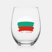 Bulgarien-Flagge Weinglas Ohne Stiel (Rückseite)