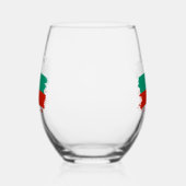 Bulgarien-Flagge Weinglas Ohne Stiel (Links)