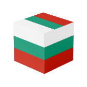 Bulgarien-Flagge Würfel (Rückseite Schrägansicht)