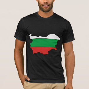 Bulgarien-Flaggen-Karte Größengleich T-Shirt