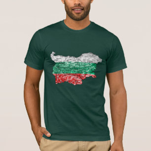 Bulgarien Flaggenfarben Karte T-Shirt