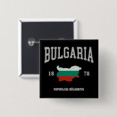 Bulgarien-Flaggenkarte Button (Vorne & Hinten)