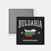 Bulgarien-Flaggenkarte Magnet (Vorderseite/Rückseite)