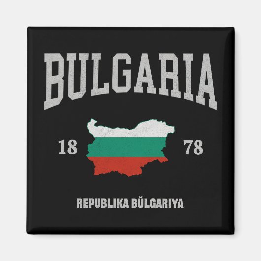 Bulgarien-Flaggenkarte Magnet (Vorne)