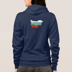 Bulgarien Flaggenkarte, Rückseite Hoodie