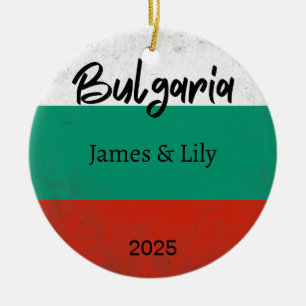 Bulgarien - Flaggenverzierung, Personalisiertes Bu Keramik Ornament