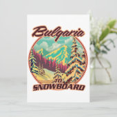 Bulgarien für Snowboard Einladung (Stehend Vorderseite)