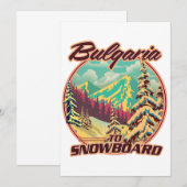 Bulgarien für Snowboard Einladung (Vorne/Hinten)