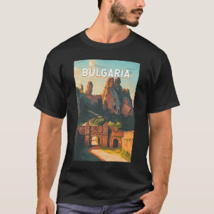 Bulgarien Illustration Reise Kunst Vintage T-Shirt