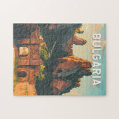 Bulgarien Illustration Travel Art Vintag Puzzle (Horizontal)