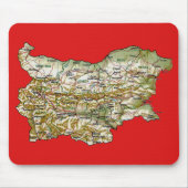 Bulgarien-Karte Mousepad (Vorne)
