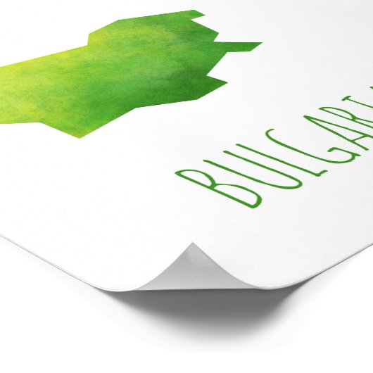 Bulgarien Karte Poster (Ecke)