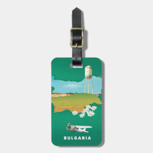 Bulgarien-Karten-Reiseposter Gepäckanhänger