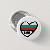 Bulgarien Ländercode Flaggen Herzstück Button Abze (Vorne & Hinten)