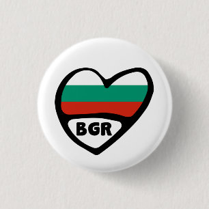 Bulgarien Ländercode Flaggen Herzstück Button Abze