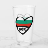 Bulgarien - Ländercode - Flaggenschwerpunkt, BGR Glas (Rückseite)