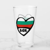 Bulgarien - Ländercode - Flaggenschwerpunkt, BGR Glas (Vorderseite)