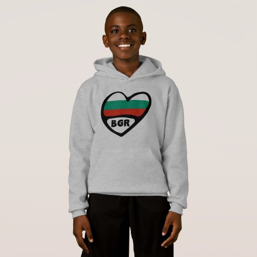 Bulgarien - Ländercode - Flaggenschwerpunkt, BGR Hoodie (Vorne ganz)