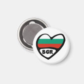Bulgarien - Ländercode - Flaggenschwerpunkt, BGR Magnet (Vorderseite/Rückseite)