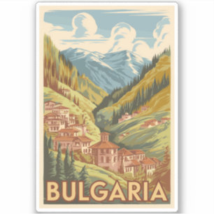 Bulgarien Malerische Illustration Reisen Kunst Vin Aufkleber