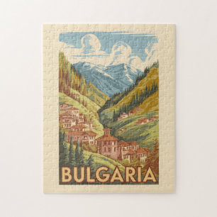 Bulgarien Malerische Illustration Reisen Kunst Vin Puzzle