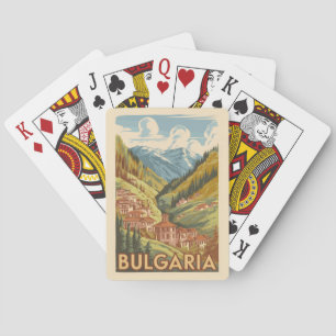 Bulgarien Malerische Illustration Reisen Kunst Vin Spielkarten