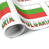 Bulgarien mit bulgarischer Flagge Geschenkpapier (Rolleneckpunkt)