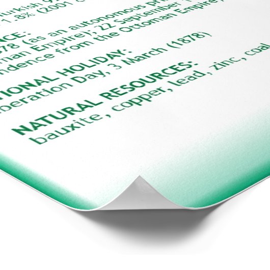 Bulgarien Poster (Ecke)