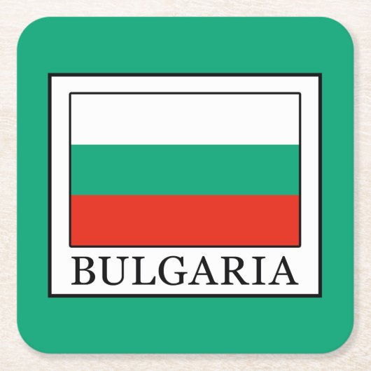 Bulgarien Rechteckiger Pappuntersetzer (Vorderseite)