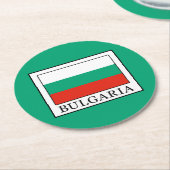 Bulgarien Runder Pappuntersetzer (Angewinkelt)