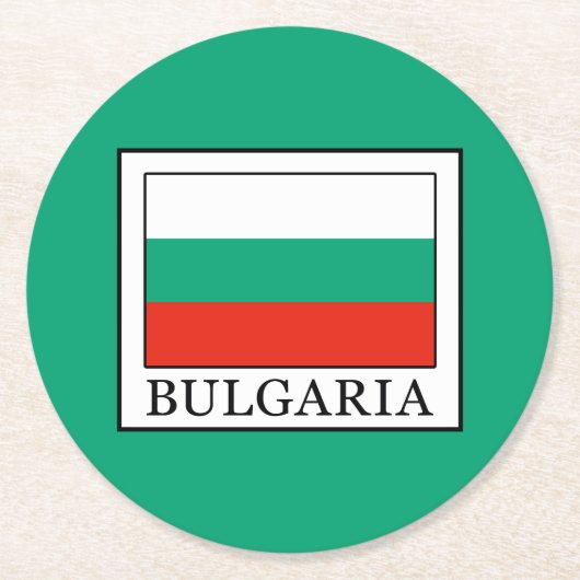 Bulgarien Runder Pappuntersetzer (Vorderseite)