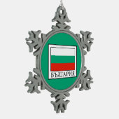 Bulgarien Schneeflocken Zinn-Ornament (Links)
