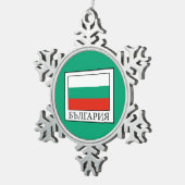 Bulgarien Schneeflocken Zinn-Ornament (Rechts)