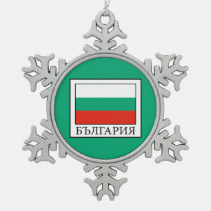 Bulgarien Schneeflocken Zinn-Ornament