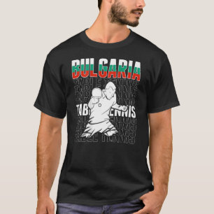Bulgarien Tischtennis unterstützt Bulgarisches Pin T-Shirt