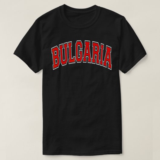 Bulgarien Varsity Style Red Test T-Shirt (Design vorne)
