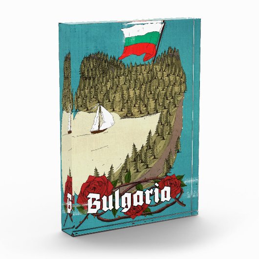 Bulgarien Vintage-Reiseposter Fotoblock (Links)