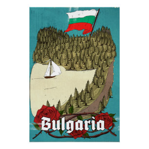 Bulgarien Vintage-Reiseposter Poster
