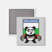 Bulgarien Weightlift Panda Magnet (Vorderseite/Rückseite)