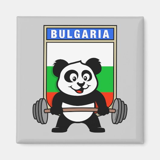 Bulgarien Weightlift Panda Magnet (Vorne)