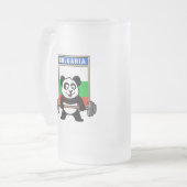 Bulgarien Weightlift Panda Mattglas Bierglas (Vorderseite Links)